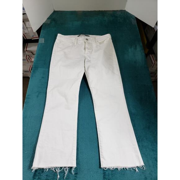 Joes Jeans Size 28 Petite Womens White Stretch Pants Ladies Mid Rise Bootcut USA - Picture 2 of 13